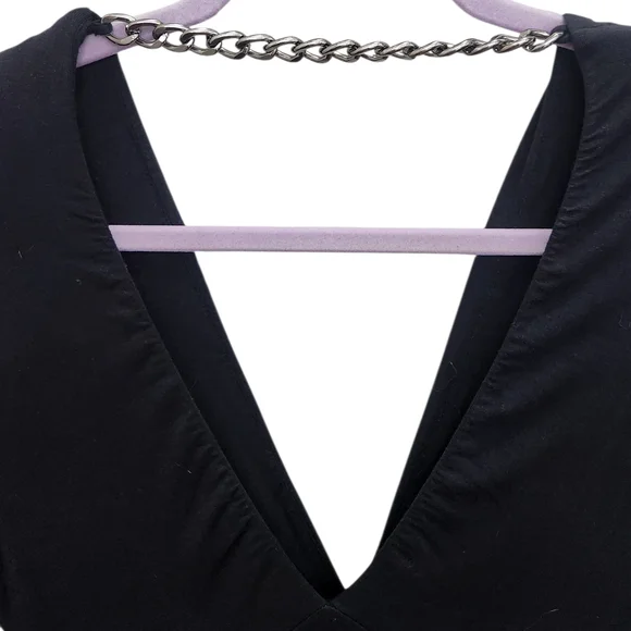 NWT Sky Black/Gray Ombre Top w/Chain Detail Sz Sm - Picture 6 of 7